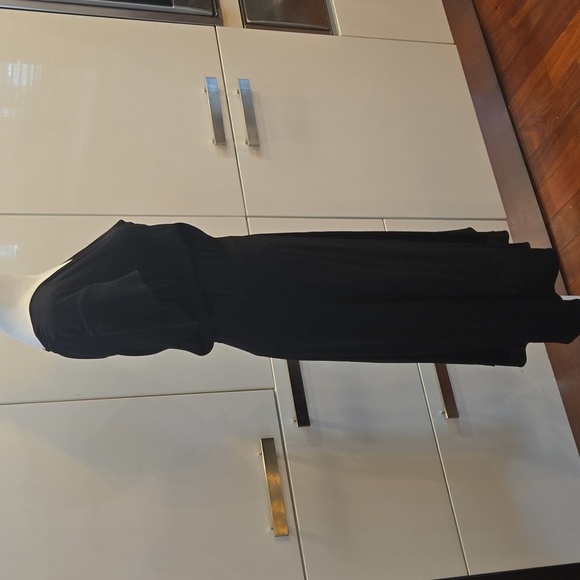 Isabel Marant V Neck Cap Sleeve Midi Black Dress Size 40 - Picture 4 of 8